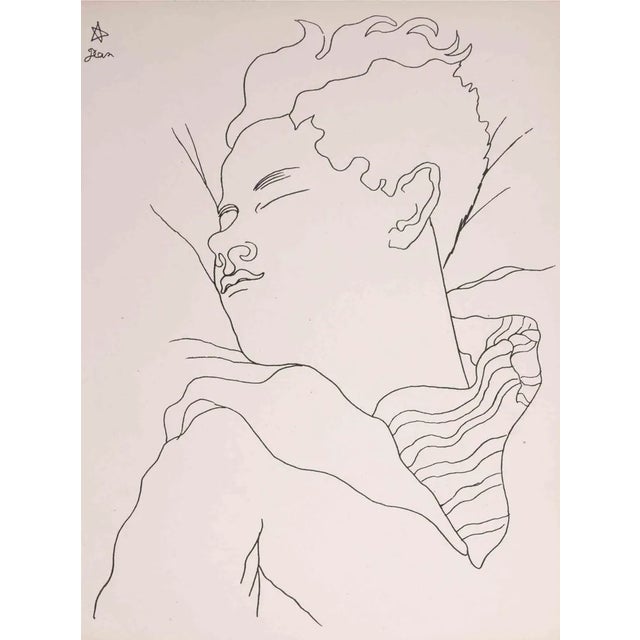Jean Cocteau, Portrait de Jean Desbordes, Lithograph, 1929 For Sale - Image 4 of 4