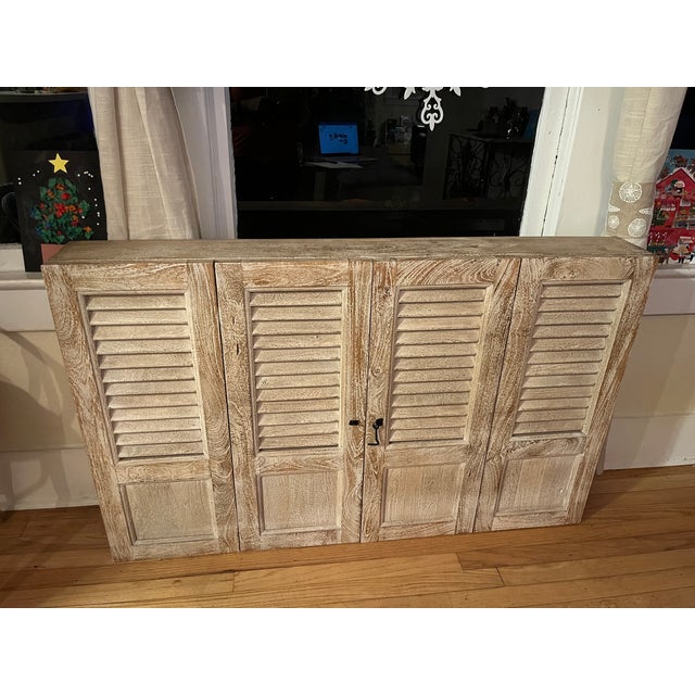 2020s Ballard Design Shutter Tv Cabinet For Sale - Image 5 of 5