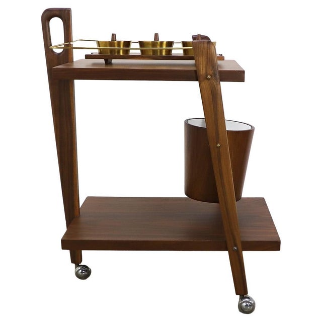 1970s Mexican Midcentury Serving Cart For Sale - Image 4 of 17