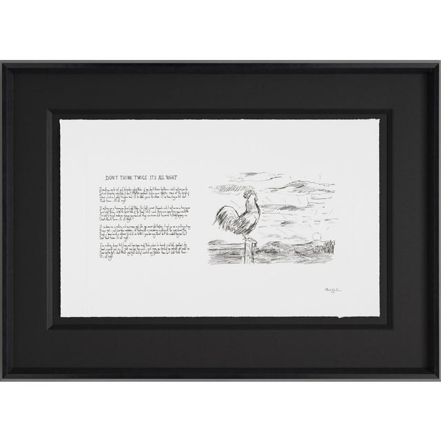 Paper Bob Dylan, Mondo Scripto, 2020, Framed, Set of 6 For Sale - Image 7 of 9