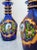 19th Century Bohemian 19th Century Gilt Enameled Cobalt Art Glass Decanters - Set of 3 For Sale - Image 5 of 11