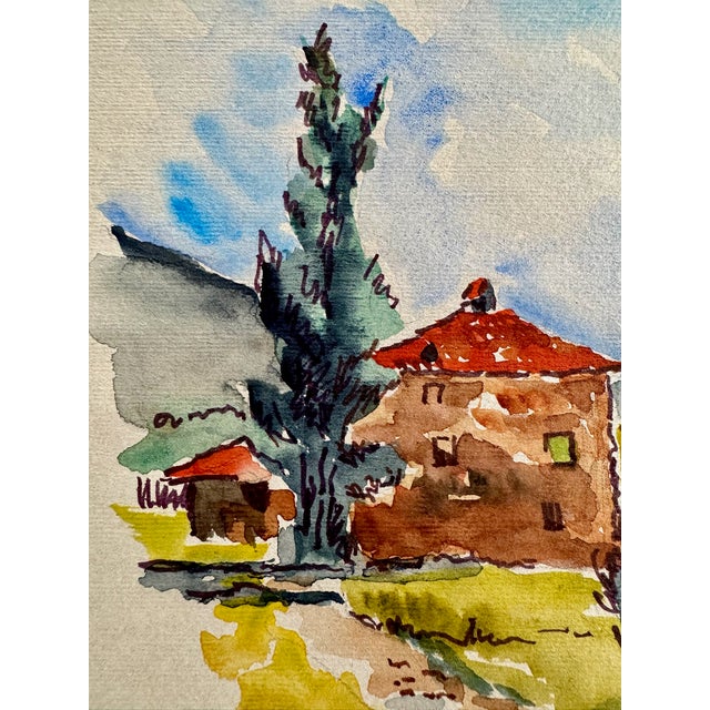Original watercolor on paper by Henry Emil Salloch, also known as Heinz Emil Salloch, the German-born American artist and...