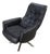 Vintage Black Leather Chair with Chrome X-Frame Base, 1980s For Sale