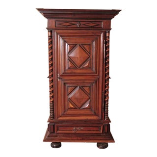 18th Century French Louis XIII Walnut Bonnetière Armoire From Périgord For Sale