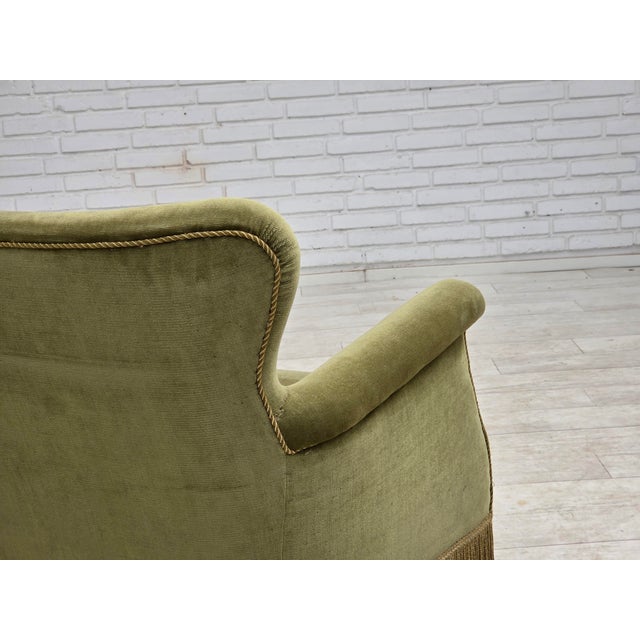 Danish 2-Seater Sofa in Light Green Furniture Velour, 1970s For Sale - Image 15 of 18