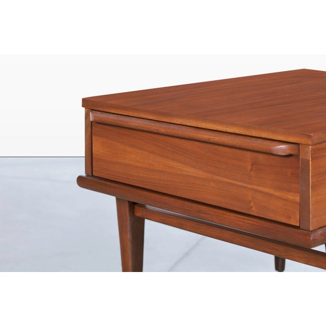Wood Mid-Century Modern Sculptural Walnut Nightstands / Side Tables, 1960s For Sale - Image 7 of 12