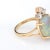 Metal Natural Opal Diamond Ring Vintage 14k Yellow Gold Oval Crown Jewellery size 5.75 For Sale - Image 7 of 7