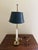 Metal 1960s French Provincial Brass Bouillotte Lamp With Black Tole Shade For Sale - Image 7 of 10