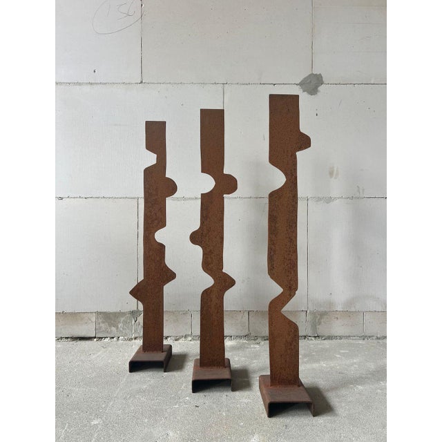 Dutch Artist, Abstract Sculptures, 1970s, Steel, Set of 3 For Sale - Image 13 of 13