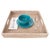 Boho Chic Artifacts Rattan Square Serving Tray with Cutout Handles in White Wash - 18" For Sale - Image 3 of 8