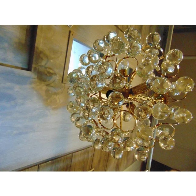 Gilded Brass Chandelier by Christoph Palme for Palwa, 1960s For Sale - Image 6 of 12