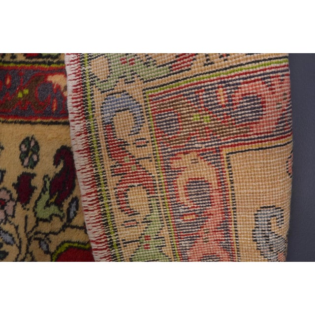 Red And Yellow Turkish Anatolian Hand Knotted Ru590 Size: 5.3 x 3.7 Ft 162 x 112 Cm ➽ Genuine vintage and antique Turkish...