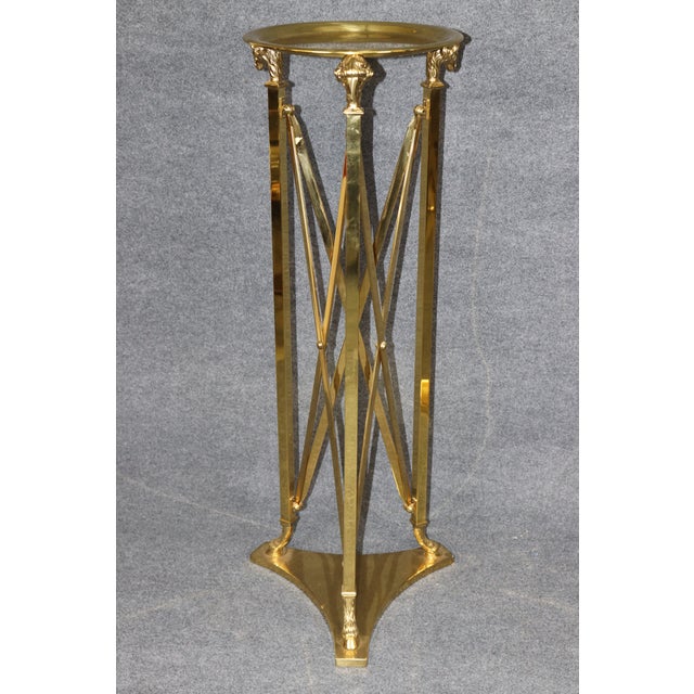 Brass 1960s Pair Maison Jansen Style Directoire Brass Pedestals For Sale - Image 8 of 8