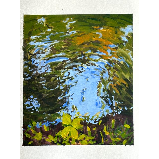 Impressionist Painting, Moving Water For Sale - Image 4 of 4
