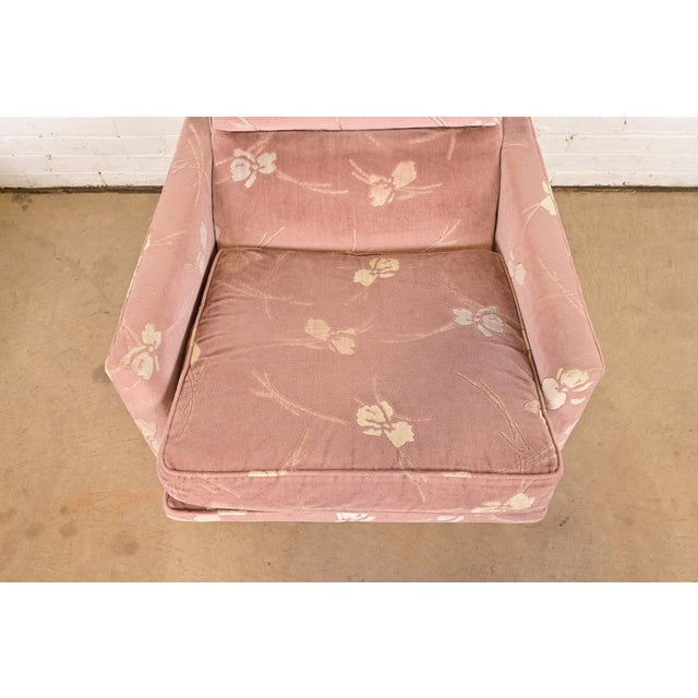 Brown Lawrence Peabody for Richardson Nemschoff Mid-Century Modern Upholstered Lounge Chair With Ottoman, 1960s For Sale - Image 8 of 12