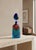 Turquoise Oversized 25" Signed Cenedese Murano Scavo Art Glass Perfume Bottle, 1990 For Sale - Image 8 of 10