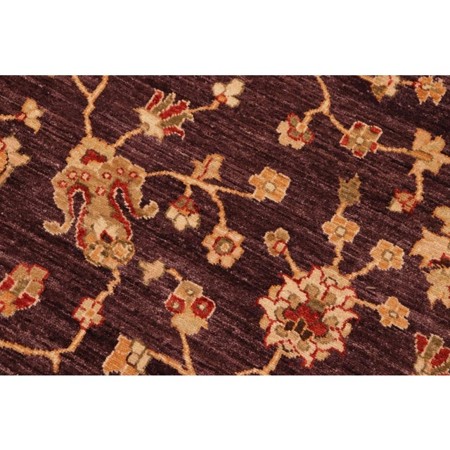 1990s Boho Chic Ziegler Purple Beige Hand-Knotted Wool Rug - 8'2'' X 10'7'' For Sale - Image 5 of 8