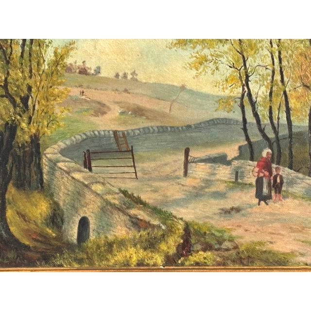 Late 19th Century Exceptional + Original 19th C. English School Oil on Canvas in Bold Gilt Frame For Sale - Image 5 of 11