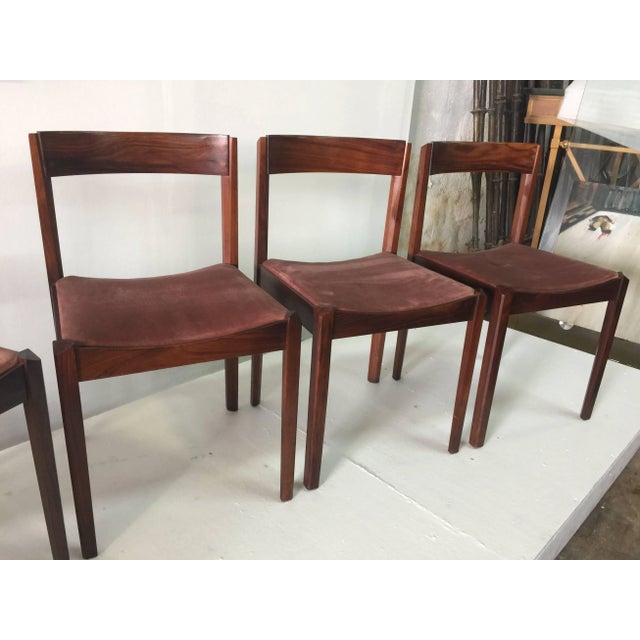 Mid-Century Modern Danish Walnut Dining Chairs - Set of 6 For Sale - Image 3 of 8