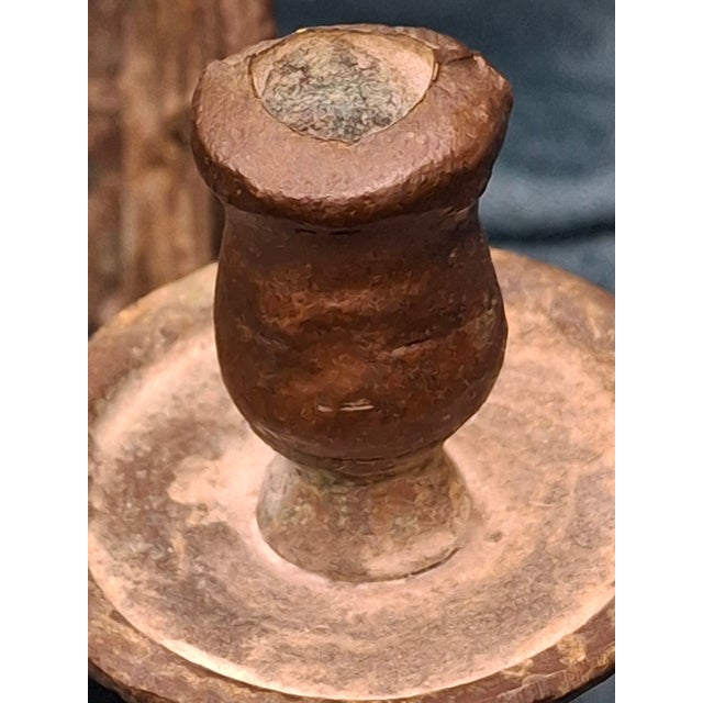 Antique Early 19thC Polish Brass Bench Menorah Lions Eagle Hanukkah Lamp Rare For Sale - Image 15 of 18