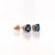 London Blue Topaz Four Prong Solitaire Studs in Solid 14k Gold - 2 Pieces For Sale - Image 4 of 10
