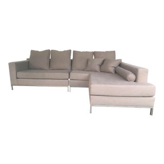 Minotti Style Modern 2 Piece Sectional Sofa For Sale