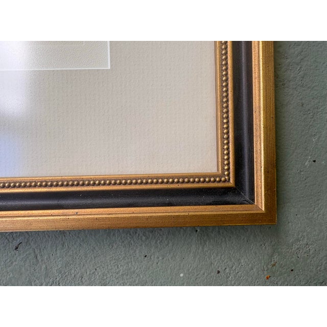 Gold Pair of Framed Lionel Barrymore Gold-Etch Prints “Nantucket” & “Shoreside Farm” For Sale - Image 8 of 12