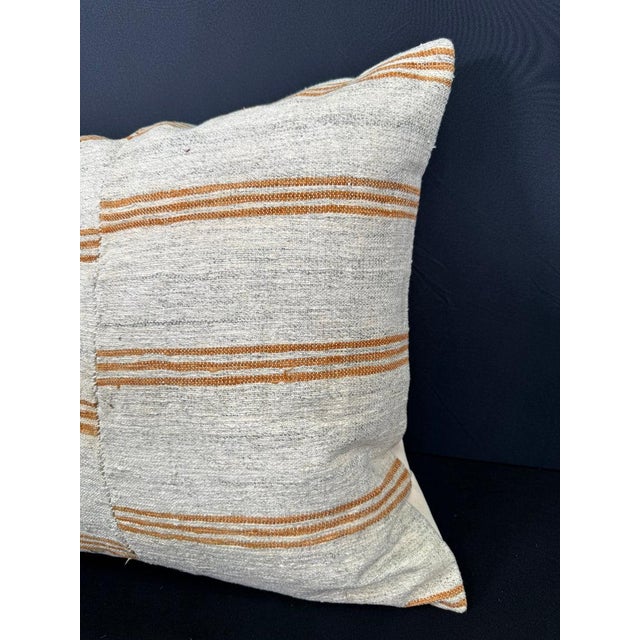Contemporary Turkish Hemp Pillow Cushion Natural Beige Yellow Pillow Cushion Cover 20x20 For Sale - Image 3 of 4