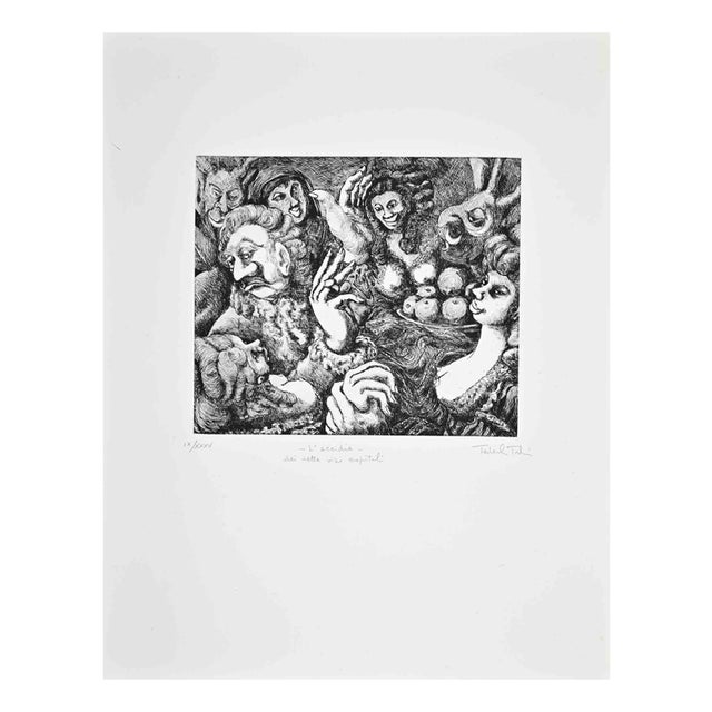 Amedeo Tedeschi Toschi, Sloth, 1990s, Etching For Sale