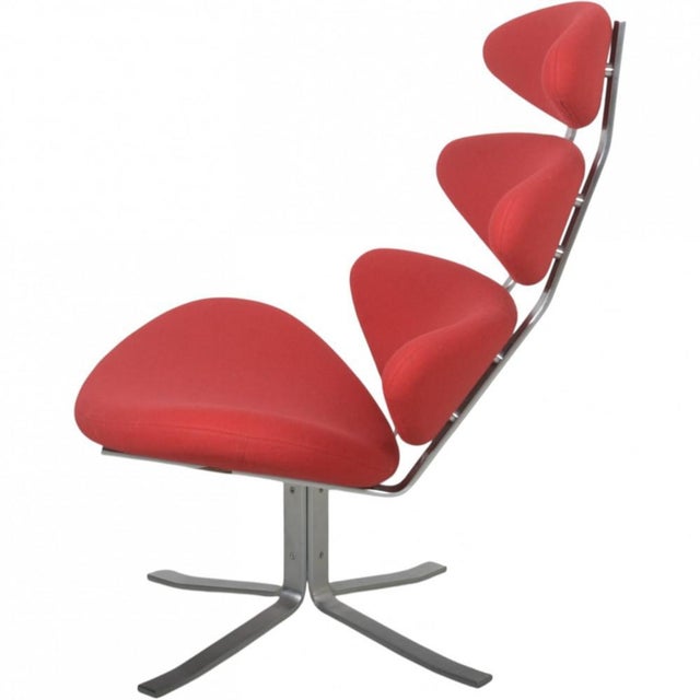 Corona Chair in Red Fabric by Erik Jørgensen, 2000s For Sale - Image 11 of 16