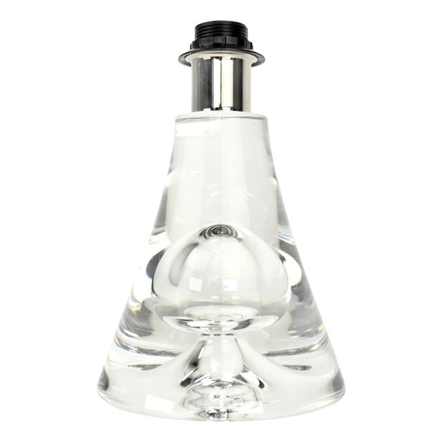 Mid-Century Modern Crystal Bubble Glass Table Lamp For Sale