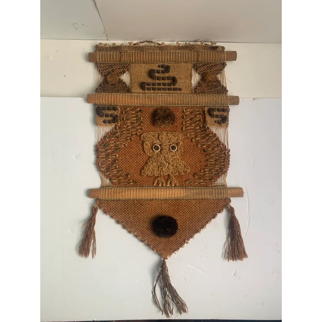 1960s Vintage Woven Tapestry For Sale - Image 5 of 5