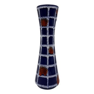 Vintage Vase in Fat Lava from Ilkra Edelkeramik, 1960s For Sale