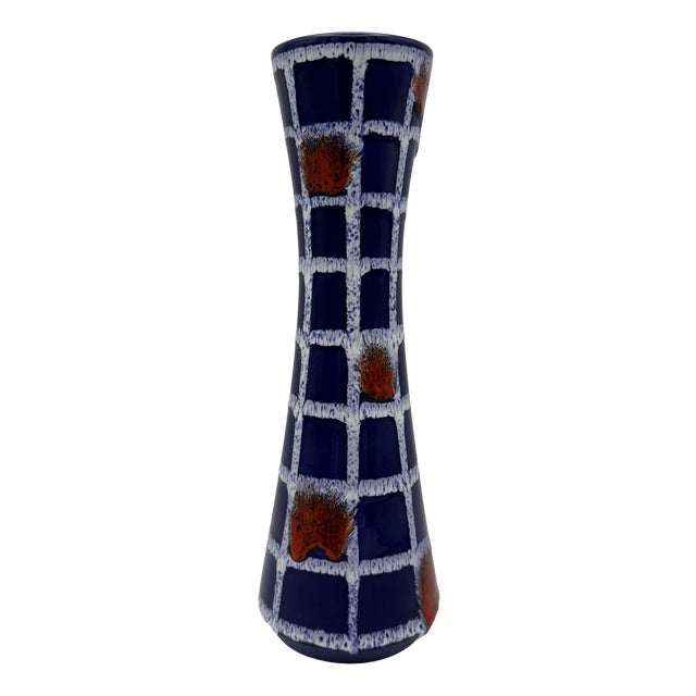 Vintage Vase in Fat Lava from Ilkra Edelkeramik, 1960s For Sale