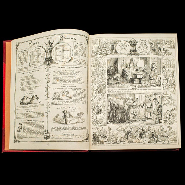 Antique Punch Book, Almanac Compendium, English, Humour, Illustrated, Victorian For Sale - Image 6 of 12