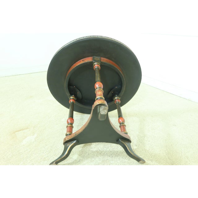 Maitland Smith Leather Wrapped Decorated Center Table For Sale - Image 9 of 10