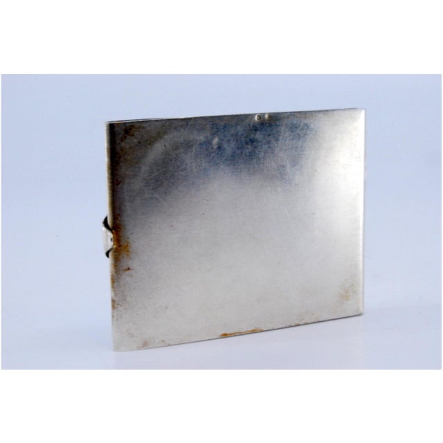 Plain Silver Matchbook with Engraved Dancer For Sale - Image 3 of 10