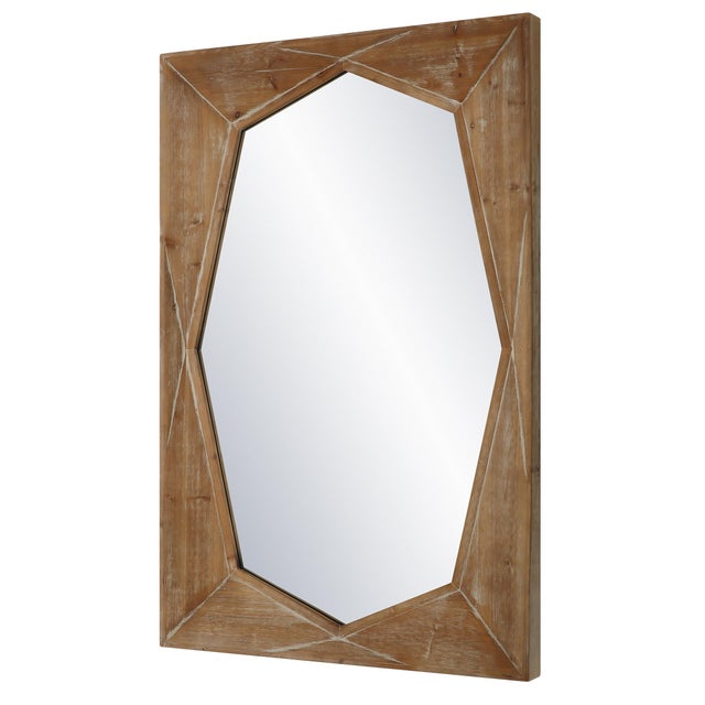 Kenneth Ludwig Chicago Marquise Natural Wood Mirror For Sale - Image 4 of 6