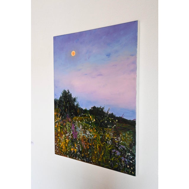 Contemporary Scenic Painting by Ekaterina Popova Titled Wildflower Dusk For Sale - Image 3 of 7