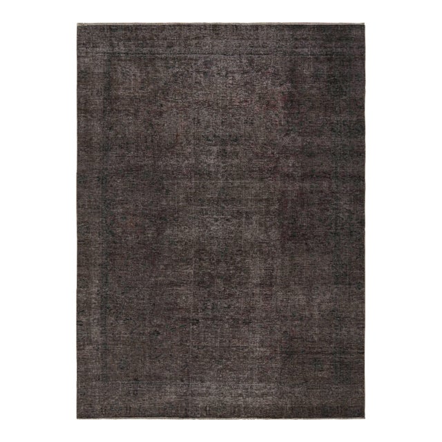 Vintage Persian Rug in Brown With Floral Patterns, From Rug & Kilim For Sale