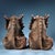 Late 19th Century Late 19th Century Pair of Painted Bronze Qilin Figurines, 10000g Total, Mythical Beasts For Sale - Image 5 of 9