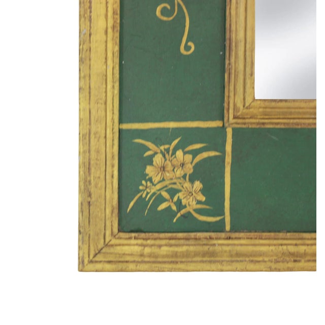 Antique Gilt Green Chinoiserie Mirror. For Sale - Image 4 of 12