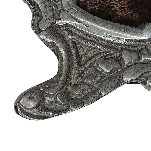 Silver Vintage Ornate Picture Frame Silvertone Metal Scroll Design Tabletop 8" X 10" For Sale - Image 8 of 12