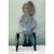 Stone Gray Vintage Robert Moore Cubist Figurative Steele Chair For Sale - Image 8 of 12