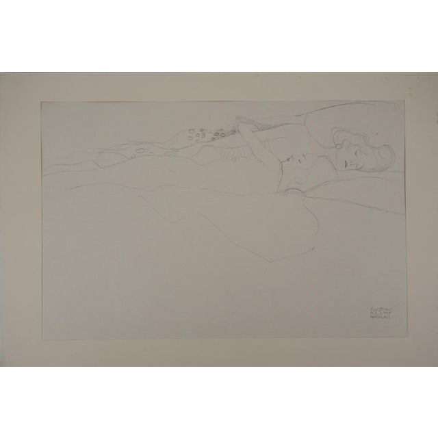 Gustav Klimt The Embrace, 1919 Lithography (collotype technique) Signed in the plate On paper 34 x 51.5 cm Presented in...