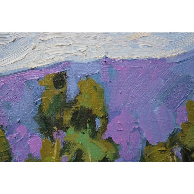 Contemporary Lavender Hills Oil Painting Original Art For Sale - Image 3 of 10