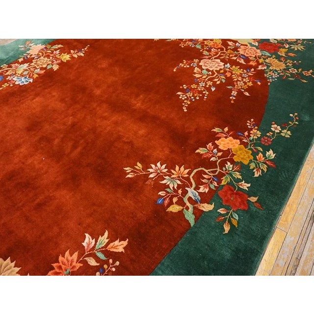 1920s Chinese Art Deco Carpet (9'10" x 13'6" - 300 x 410 ) For Sale - Image 4 of 7