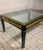 Black 1950s Hollywood Regency Black Metal & Gilded Laurel Leaf Coffee Table With Beveled Glass For Sale - Image 8 of 10