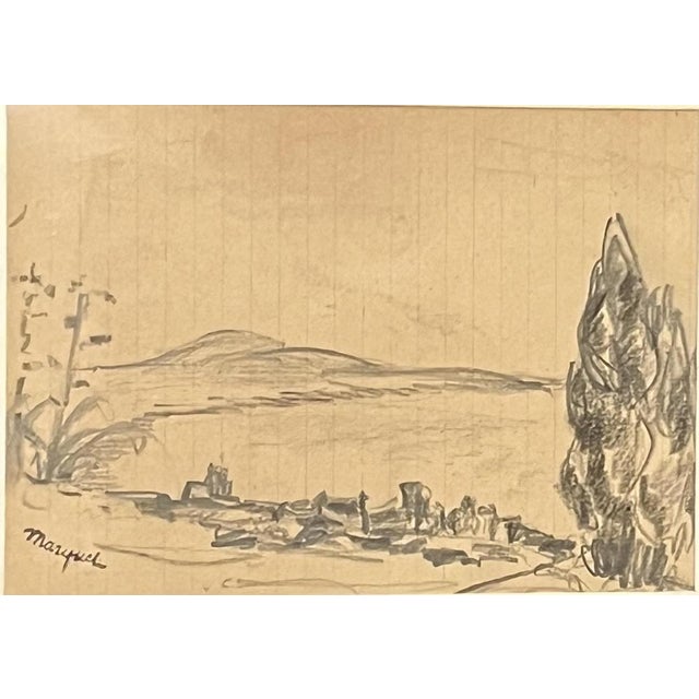 Modern Albert Marquet, Southern Landscape, Original Drawing For Sale - Image 3 of 3