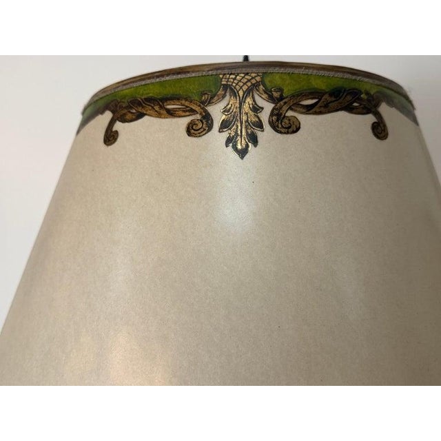 Vintage Murano Glass Table Lamps - Barovier & Toso Style Olive Green - a Pair For Sale - Image 9 of 17